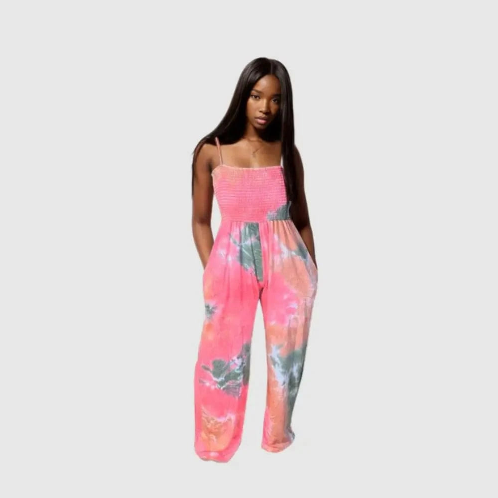 20515-MX13 loose wide leg spaghetti strap design jumpsuit women sehe fashion