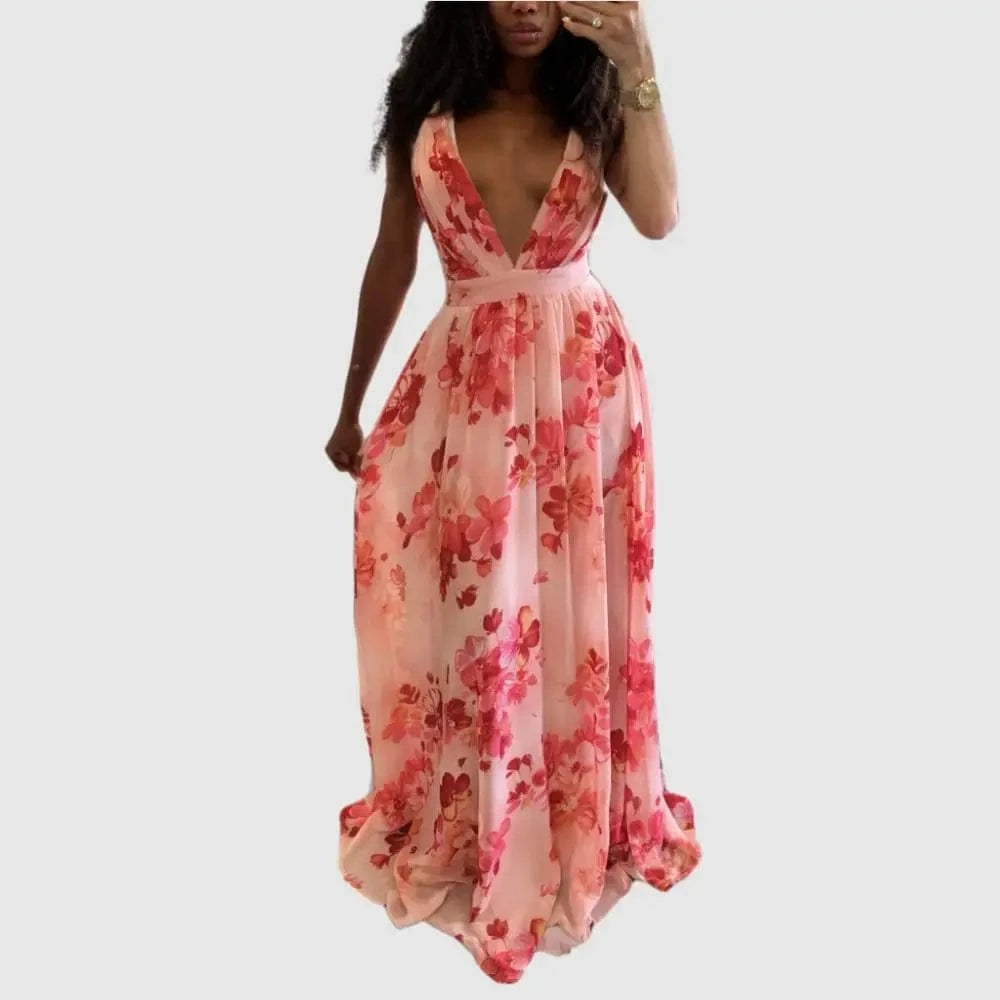 20611-MX2 11 colors pretty floral print chiffon dresses women sehe fashion