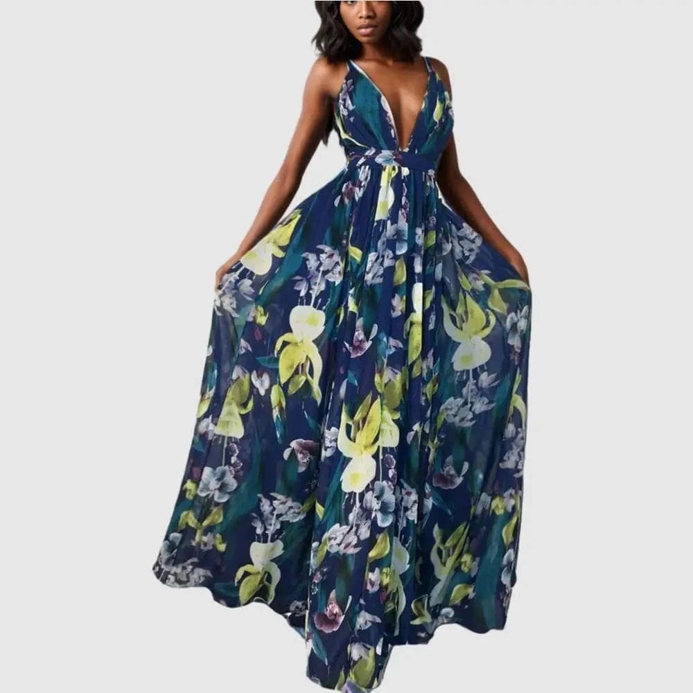 20611-MX2 11 colors pretty floral print chiffon dresses women sehe fashion