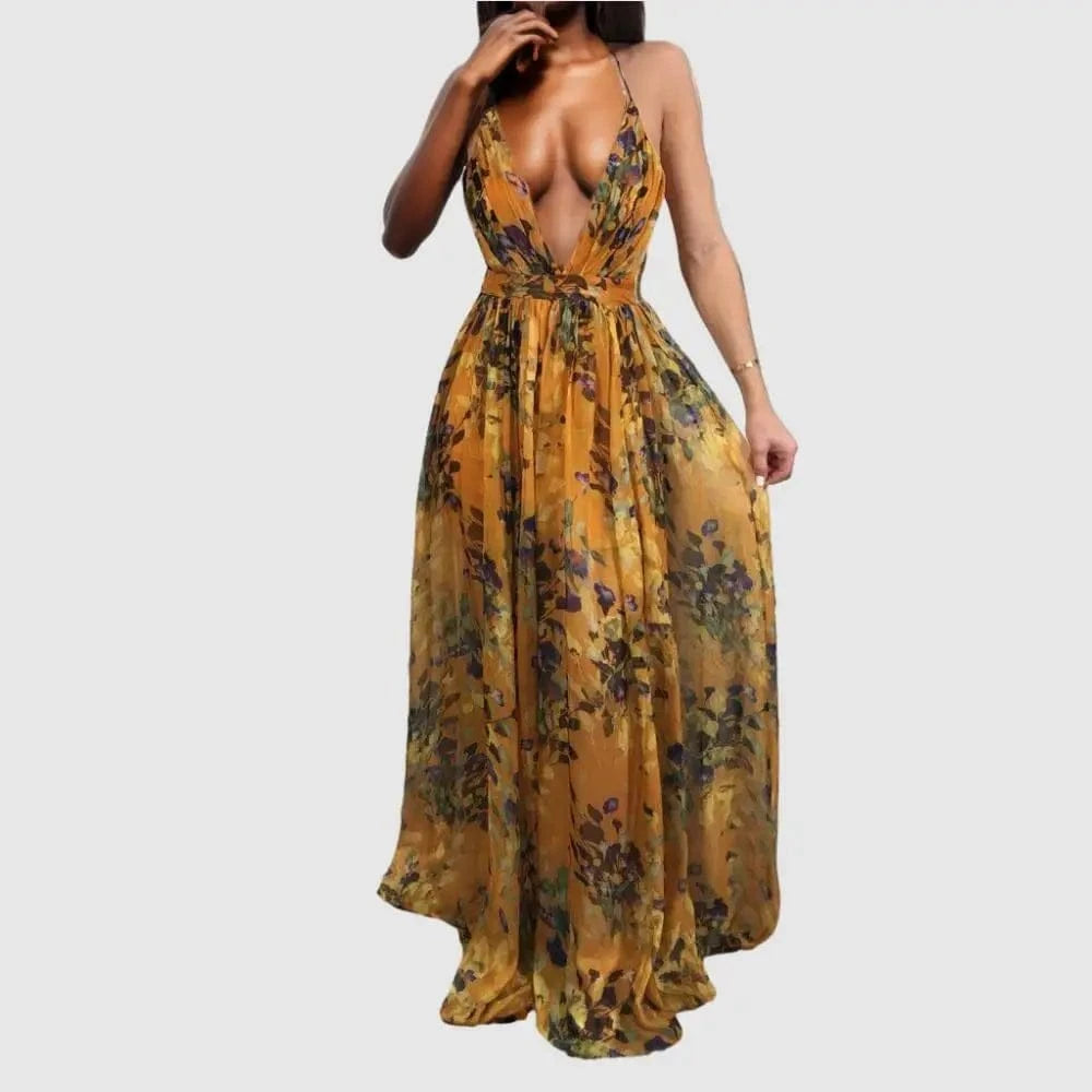 20611-MX2 11 colors pretty floral print chiffon dresses women sehe fashion