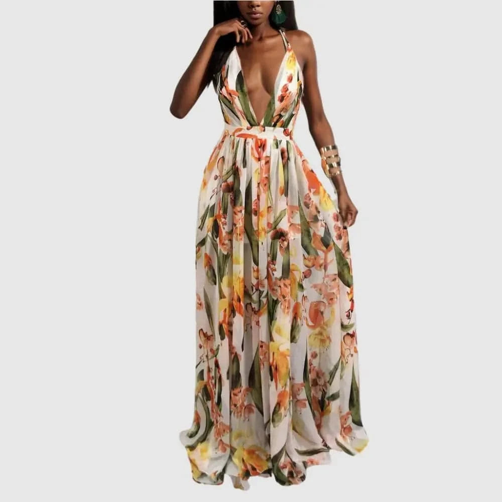 20611-MX2 11 colors pretty floral print chiffon dresses women sehe fashion