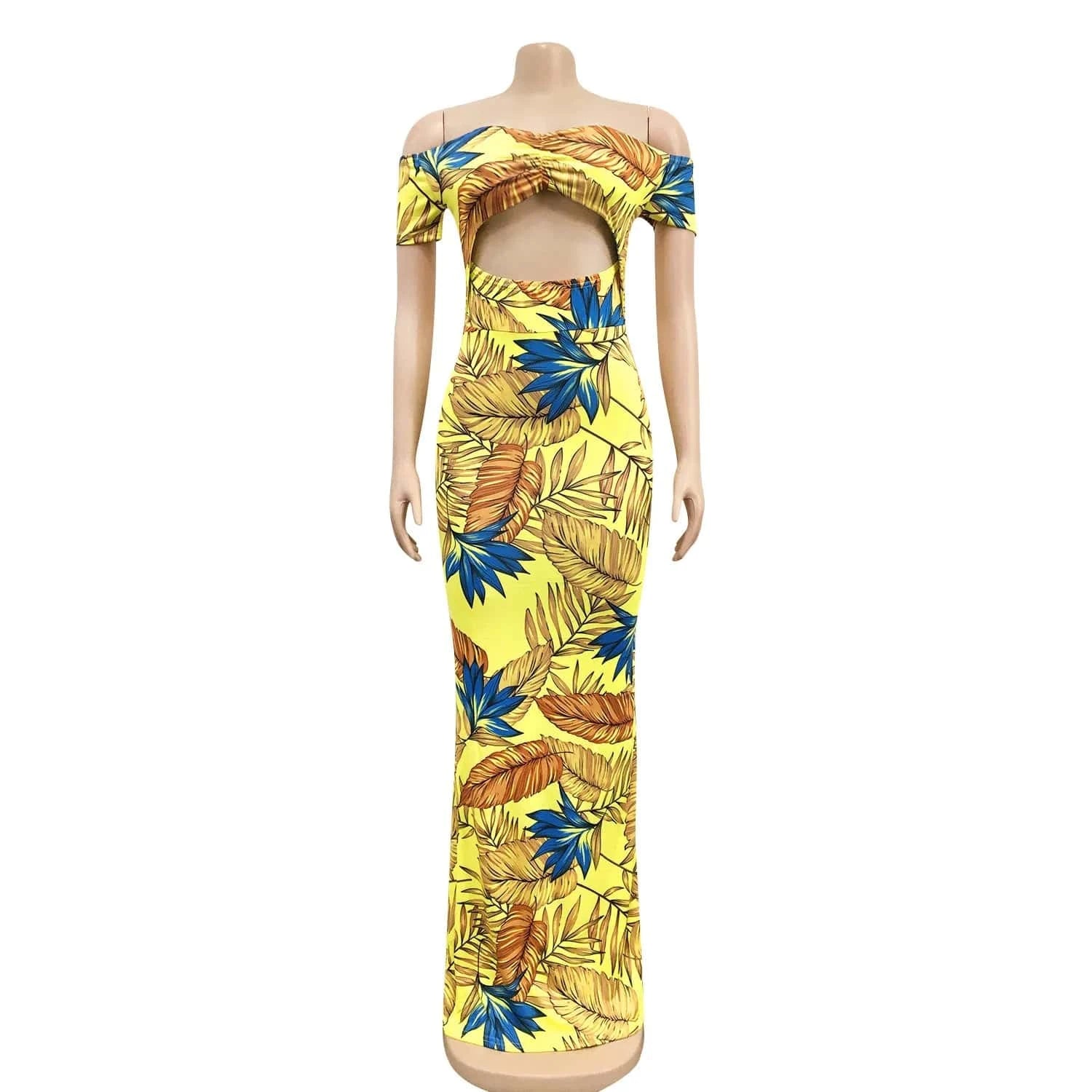 20611-MX51 sehe fashion off shoulder floral print elegant ladies maxi dress