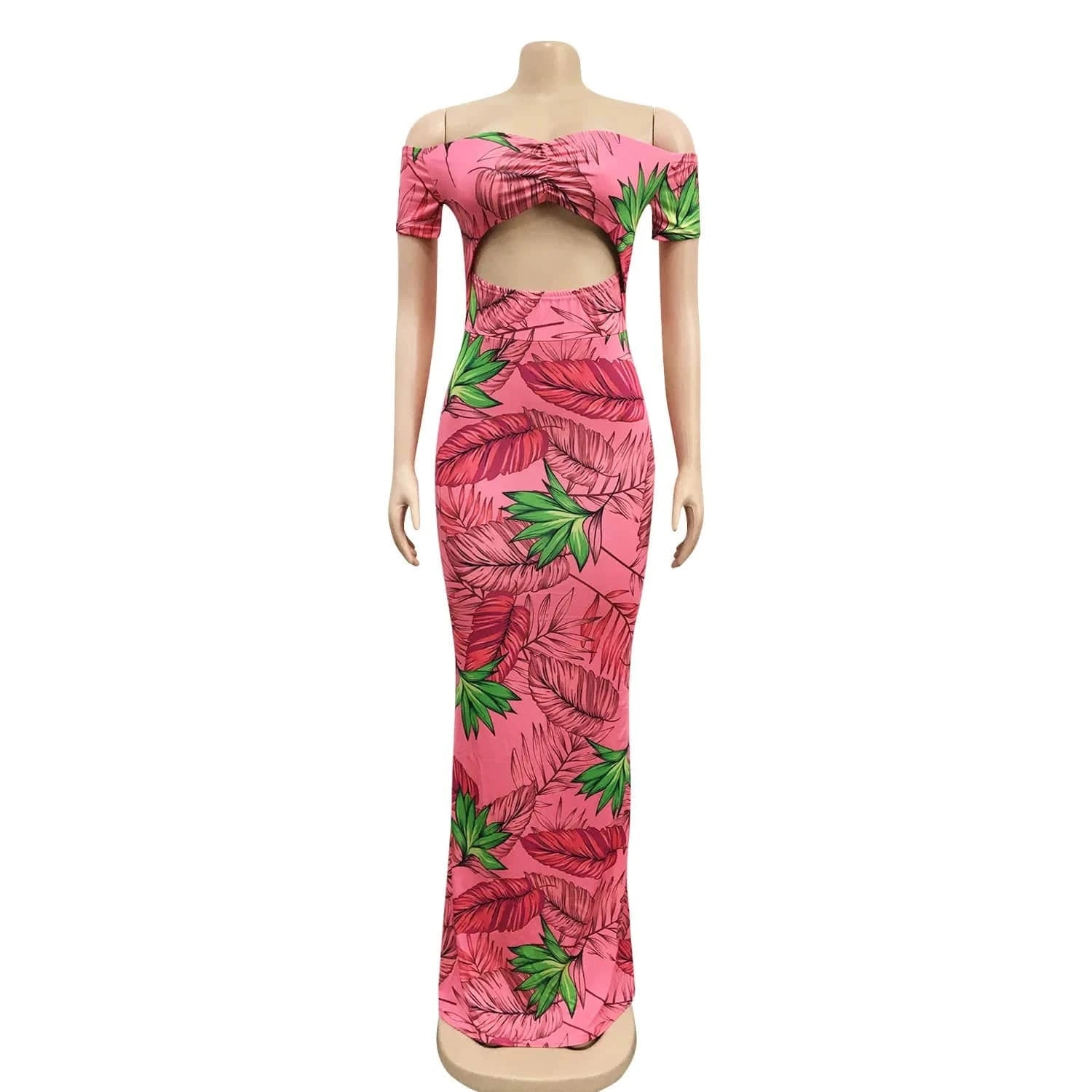 20611-MX51 sehe fashion off shoulder floral print elegant ladies maxi dress