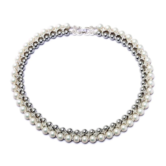 20inches / xl01501 LWN41208 New Trend Luxury Baroque Simple Mother Of Multi Black Pearl Strand Pendant Short Set Jewelry Necklace For Women