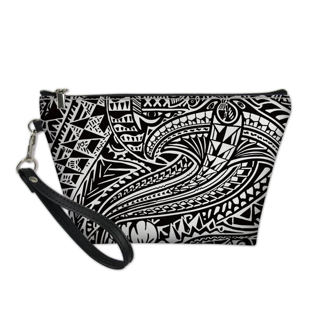 21.5*14.5*6.5cm / YSF0401Z8 Hawaii Style Polynesian Print Women Makeup Bag Cosmetic Bags & Cases Waterproof Custom Cosmetic Portable Cosmetic Traveling Bag