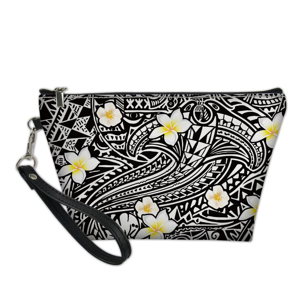 21.5*14.5*6.5cm / YSF0402Z8 Hawaii Style Polynesian Print Women Makeup Bag Cosmetic Bags & Cases Waterproof Custom Cosmetic Portable Cosmetic Traveling Bag