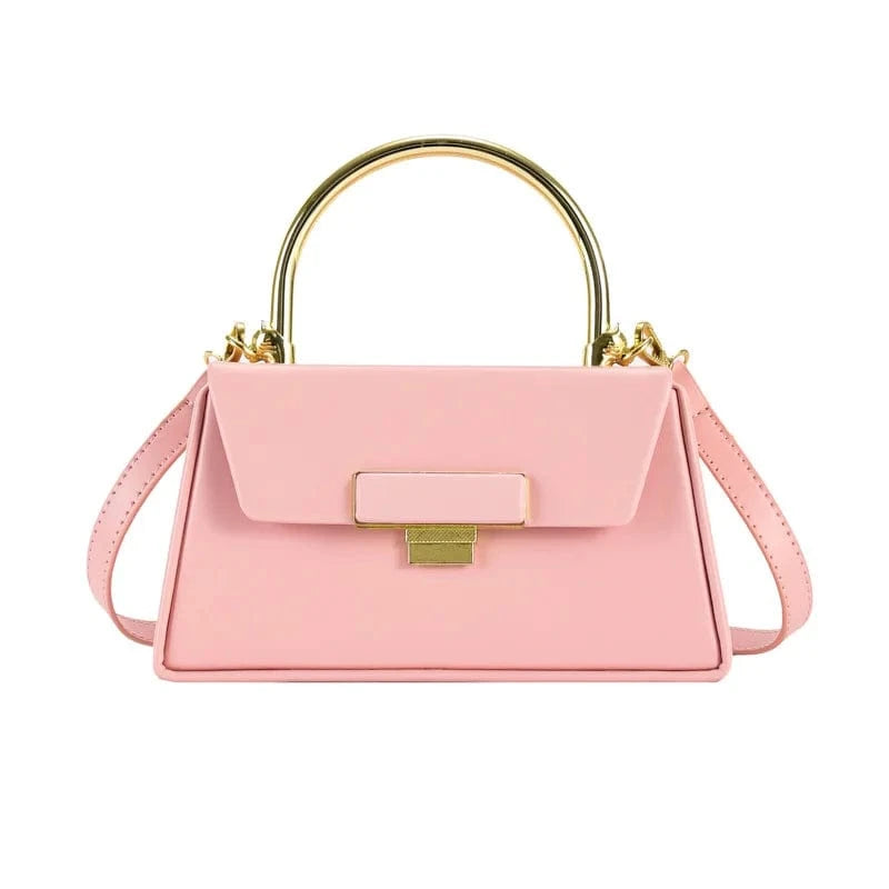 21x7x11cm / 9086 Pink Women Crossbody Bags 2023 High Quality Clutch Female Purses Ladies Shoulder Messenger Bag New Fashion Metal Handle Handbags