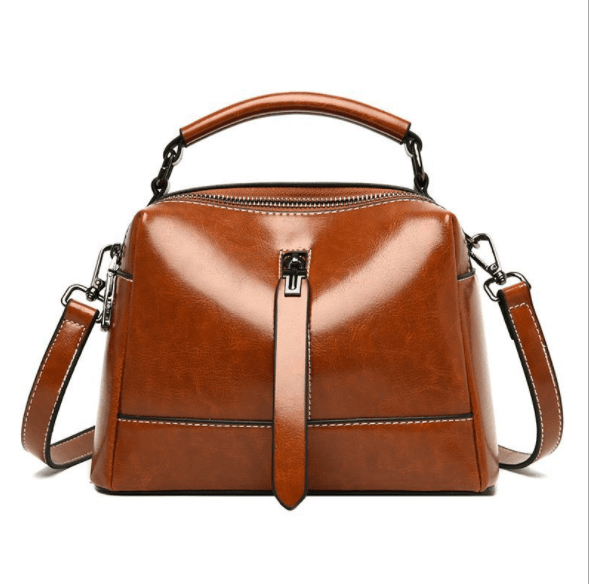 22*12*25cm / Cognac Fashion high-capacity  fashion bags ladies handbags retro style brown pu leather tote bag office handbag for ladies