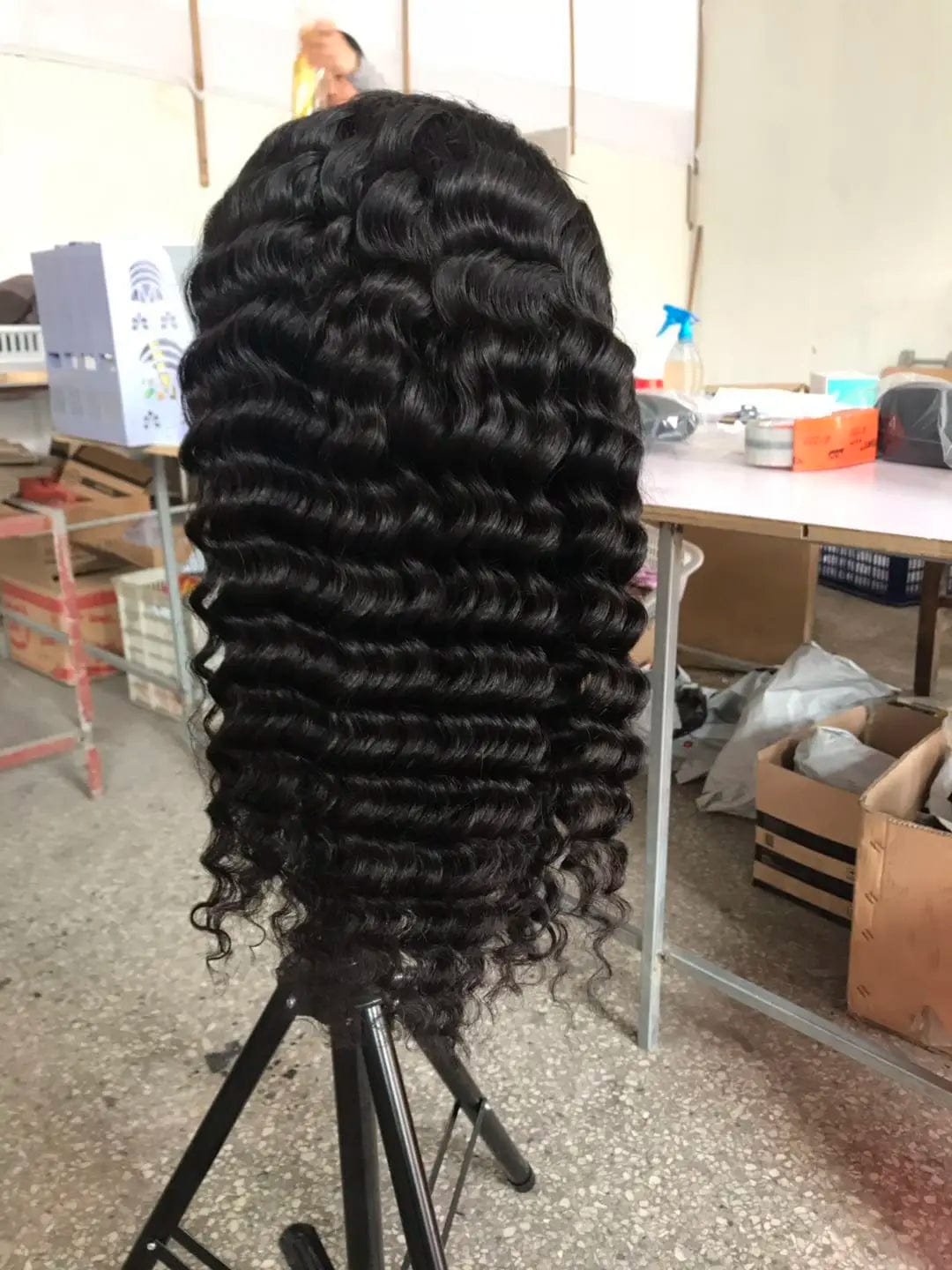 22 Inches / 13X6 lace front wig 130% density Raw Perruque Cheveux Humain Virgin Human Hair 13X6 Deep Wave Lace Front Wig With Deep Part Line For African Woman