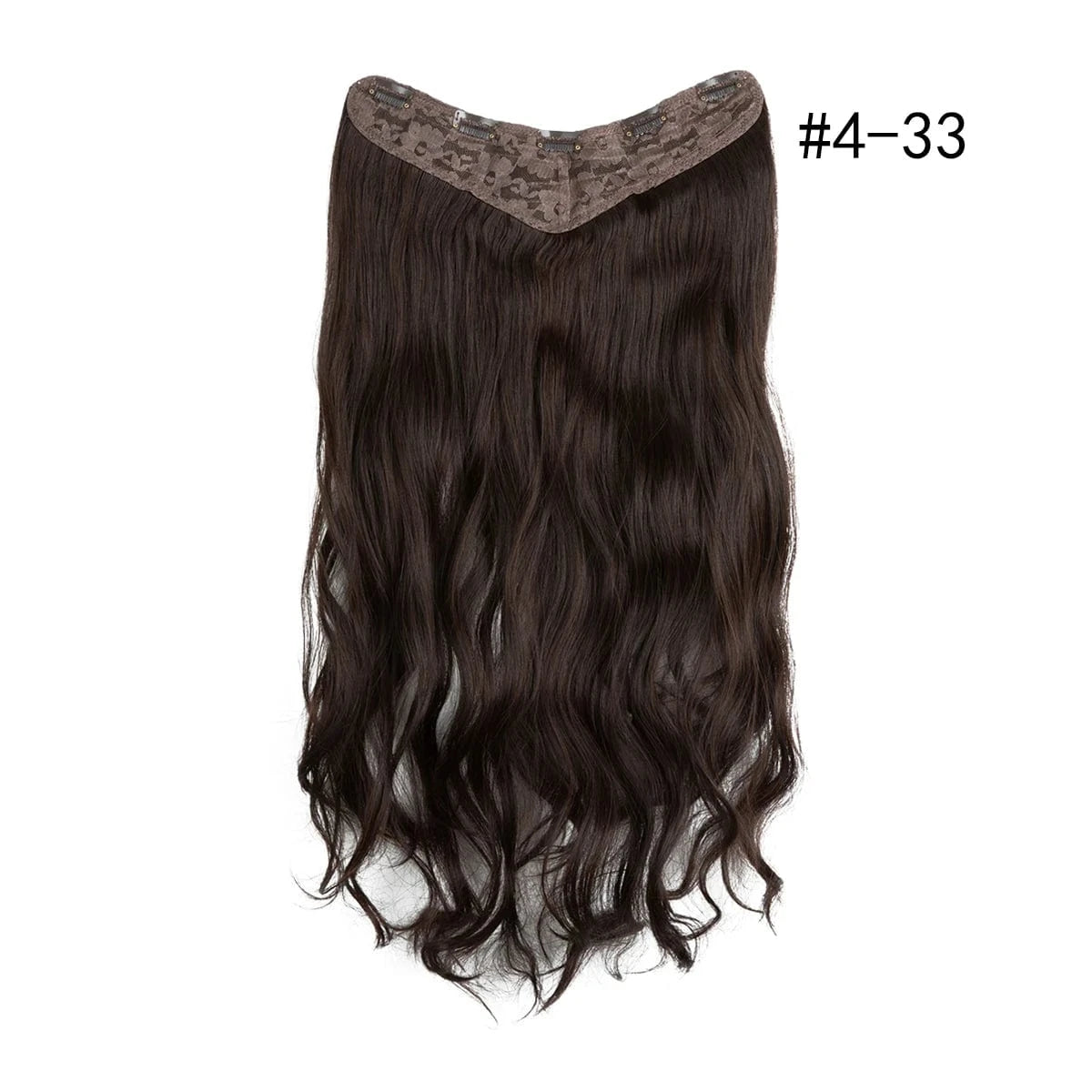22 Inches / 4/33 Wholesale 26" One Piece Synthetic Curly Seamless Natural Blonde 5 Clips In Synthetic Hair Extensions Wigs For White Women