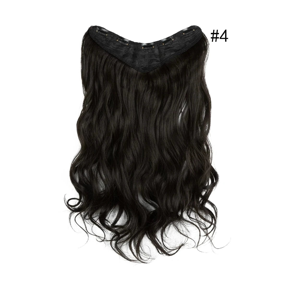 22 Inches / 4# Wholesale 26" One Piece Synthetic Curly Seamless Natural Blonde 5 Clips In Synthetic Hair Extensions Wigs For White Women
