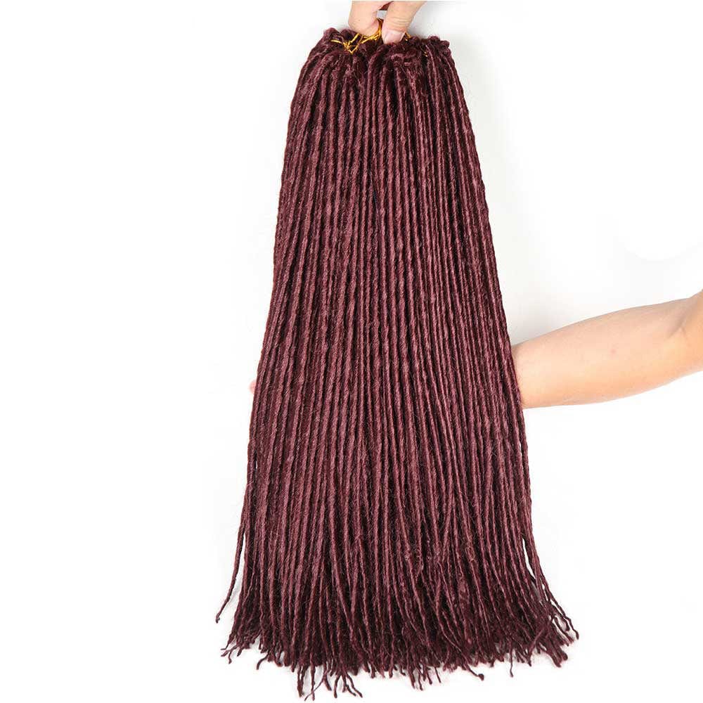 22 Inches / 5 Beanie Cheap Synthetic Wool Dreadlocks straight faux locs