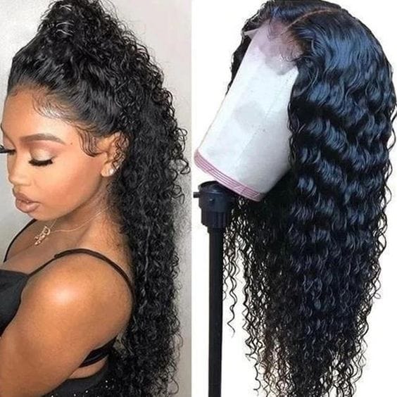 22 Inches / Deep wave MYLOCKME Brazilian Glueless 30 Inch 13x4 Ear To Ear  Bone Straight Human Hair HD Transparent Lace Wig With Baby Hair For Women