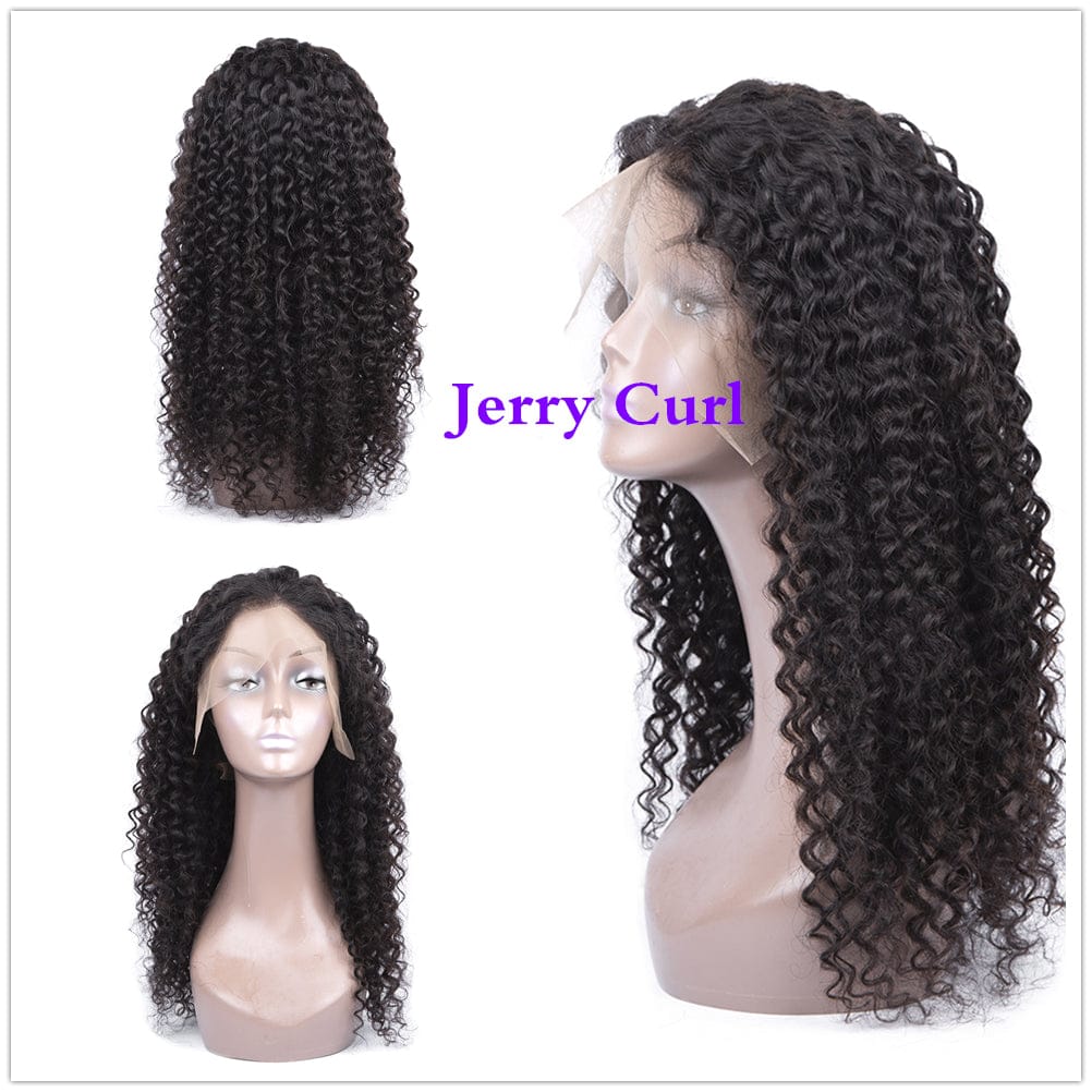 22 Inches / Jerry curl Afro kinky Curly Brazilian Human Hair Swiss HD Film African American 360 Lace Frontal Wigs For Black Women