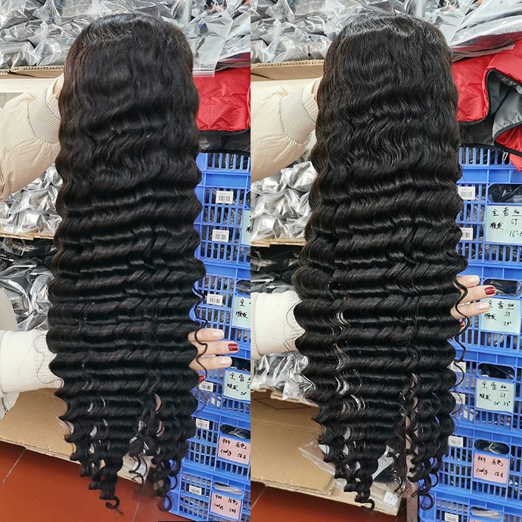 22 Inches / Pineapple curl 5x5 HD Closure Wig Wholesale water wave Peruvian Hair HD lace wigs 100% raw virgin human hair vendors HD lace closure wigs for black women