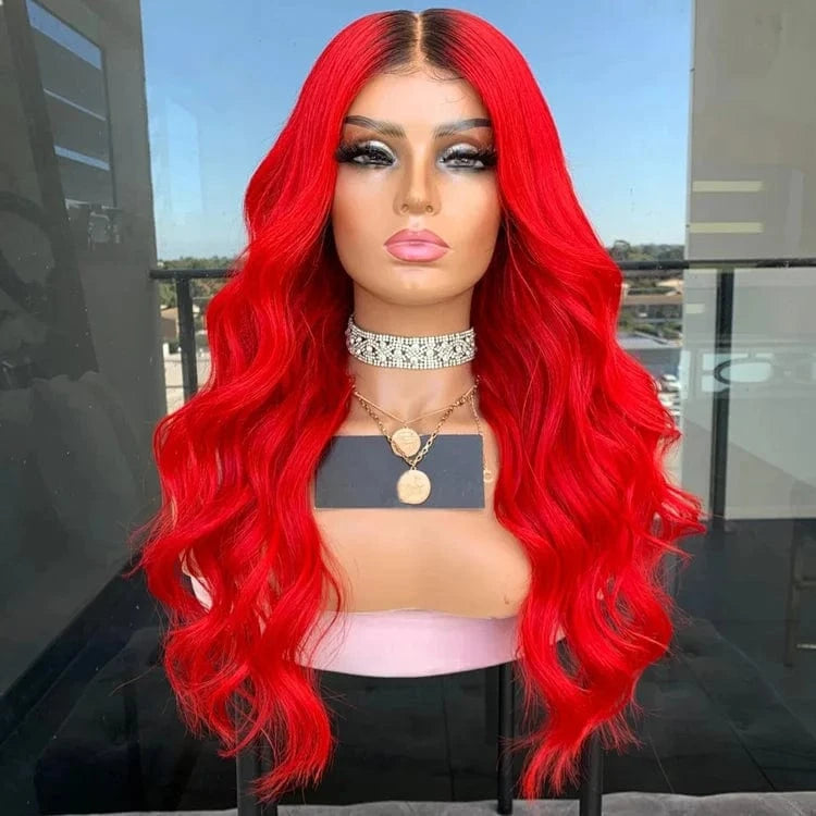 22 Inches / Wig 3 Freedom Quality Ombre Pink Color Body Wave Wig Virgin European Cuticle Aligned Hair HD Transparent Lace Front Wigs For Women