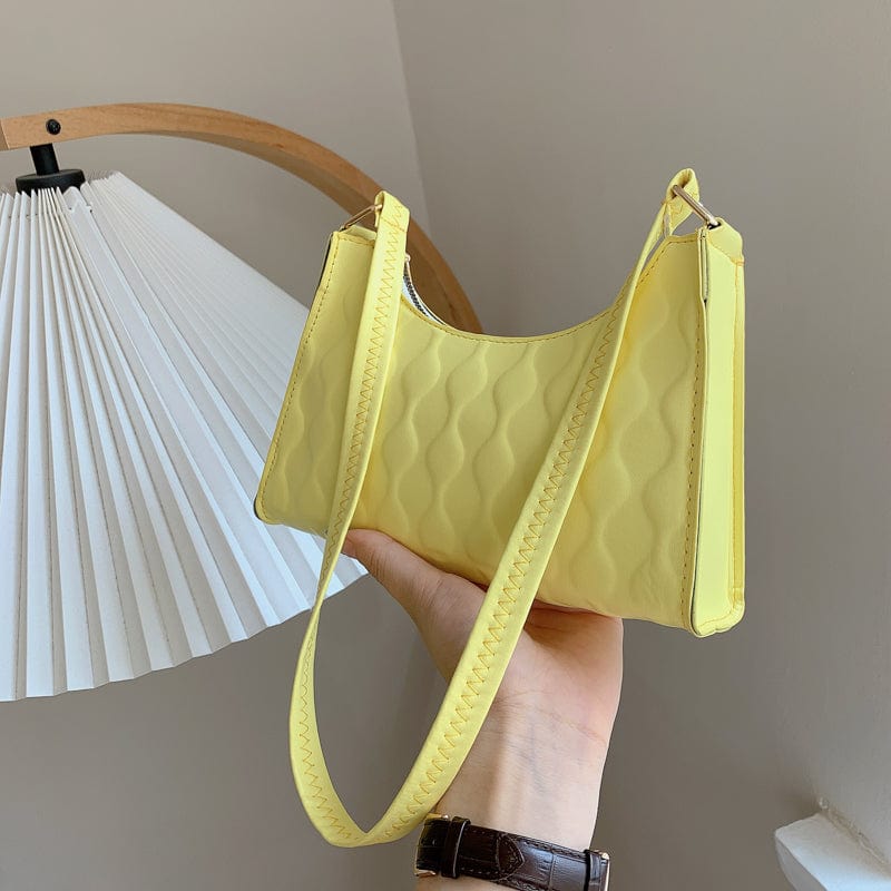 22cm*6cm*14cm / Yellow New Fashion Underarm Handbags 2022 Girls Purses Females Popular Hand Bags For Young Woman