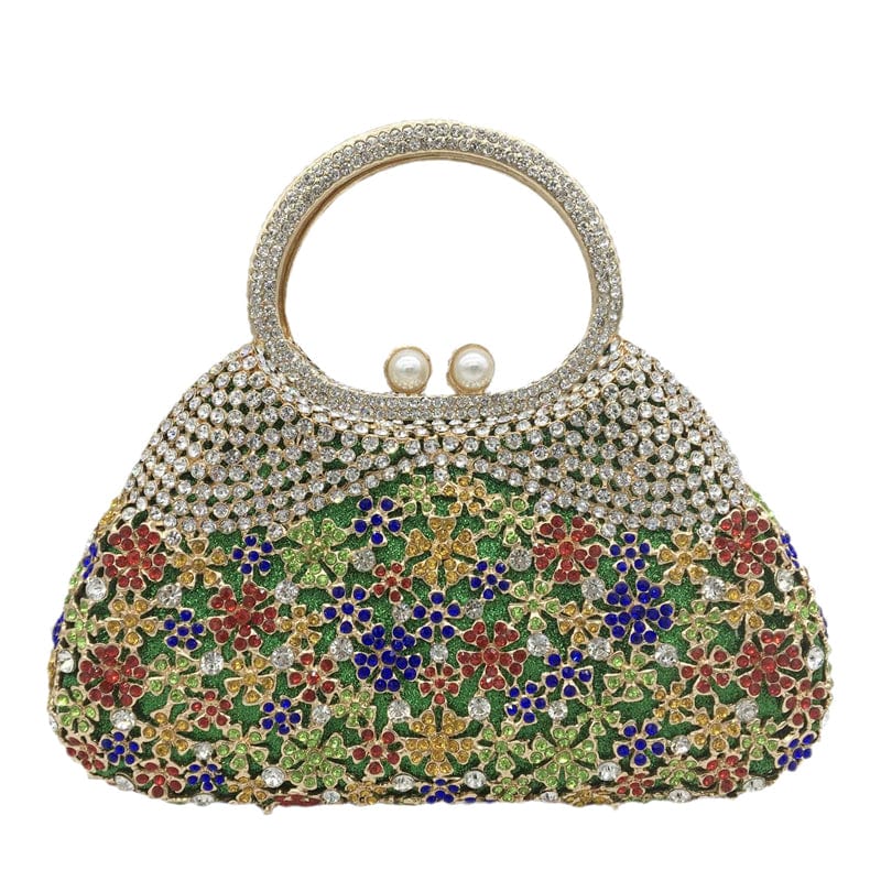 22X7X13CM / silver Bling Stone Crystal Clutch Bags for Women Formal Party Diamond Luxury Minaudiere Evening Clutch Purse Top-Handle Handbasgs