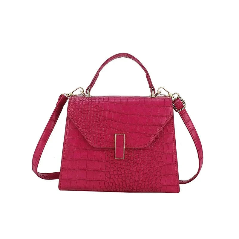 22x9x17cm / 3021 Pink Luxury Bags For Women Crocodile Leather Messenger Bag Large Capacity Female Tote 2023 Brand Designer Office Lady Elegant Handbag