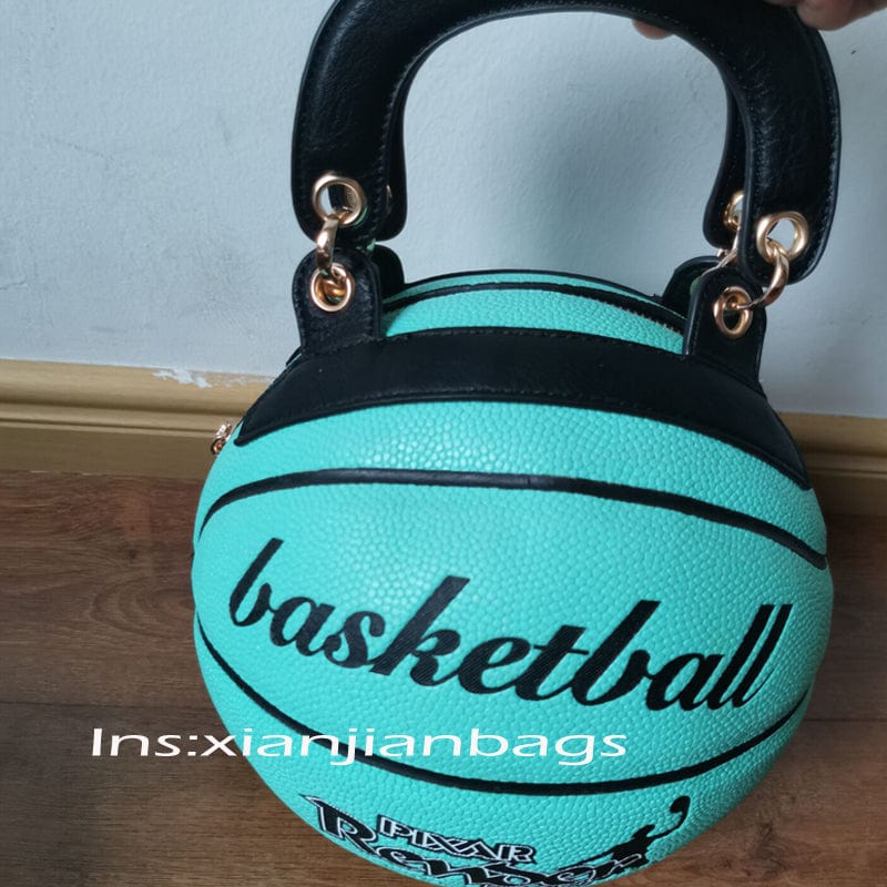 23*16*23cm / handle blue 2022 Xianjian  Real Factory Unique Basketball Purse Handbag Multicolored Basketball Purse Guangzhou Bags Factory