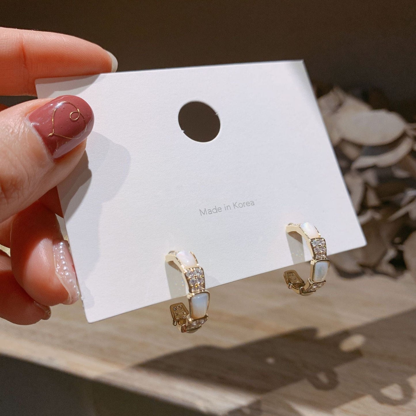 #23 fashion heart fox fish flower waterdrop earrings 2022 women crystal geometric gold plated opal earrings studs