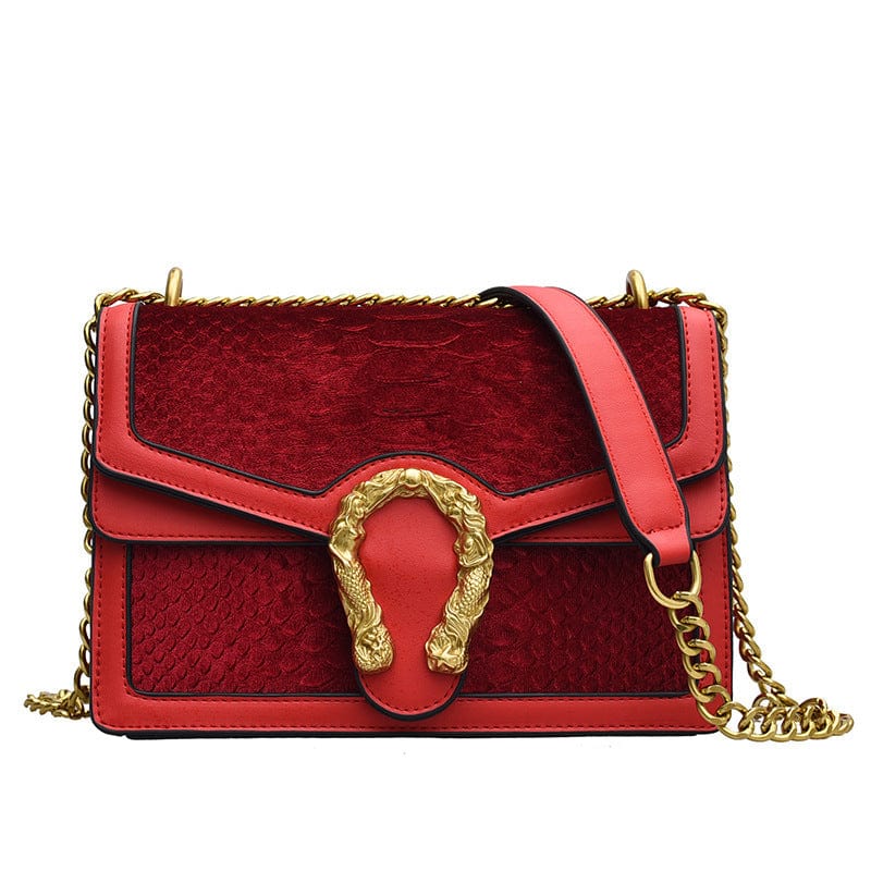 23cm*11cm*17cm / Red Hot Factory Sales 2023 luxury quality bags ladies famous brands velvet purses designer handbags for women