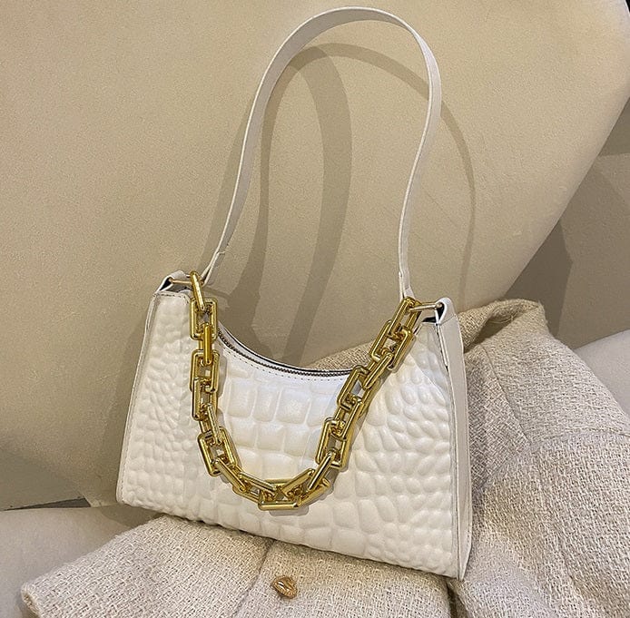 24.5cm*6.5cm*17.5cm / White Factory Wholesale Handbags 2022 young lady temperament luxury chain bags ladies popular design purses For  Woman