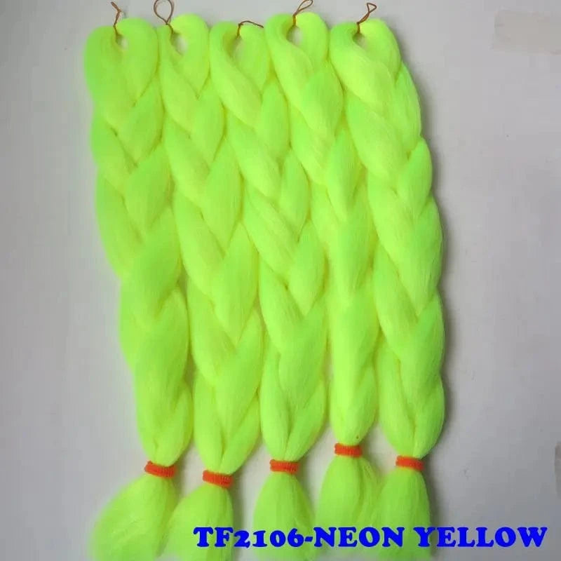 24" 60cm Folded 80grams  Rainbow color(1001-T2356) Bubblegum Pink Blue jumbo braid 100 synthetic braiding hair