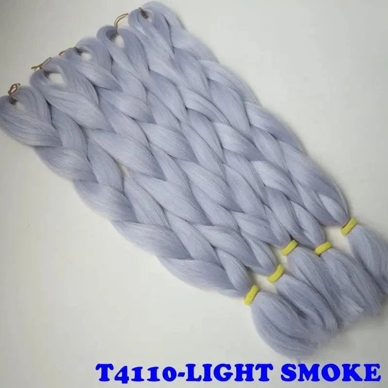 24" 60cm Folded 80grams  Rainbow color(1001-T2356) Bubblegum Pink Blue jumbo braid 100 synthetic braiding hair