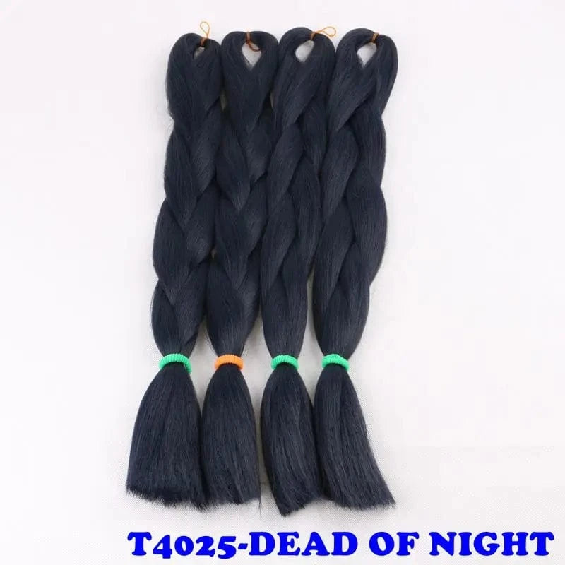 24" 60cm Folded 80grams  Rainbow color(1001-T2356) Bubblegum Pink Blue jumbo braid 100 synthetic braiding hair