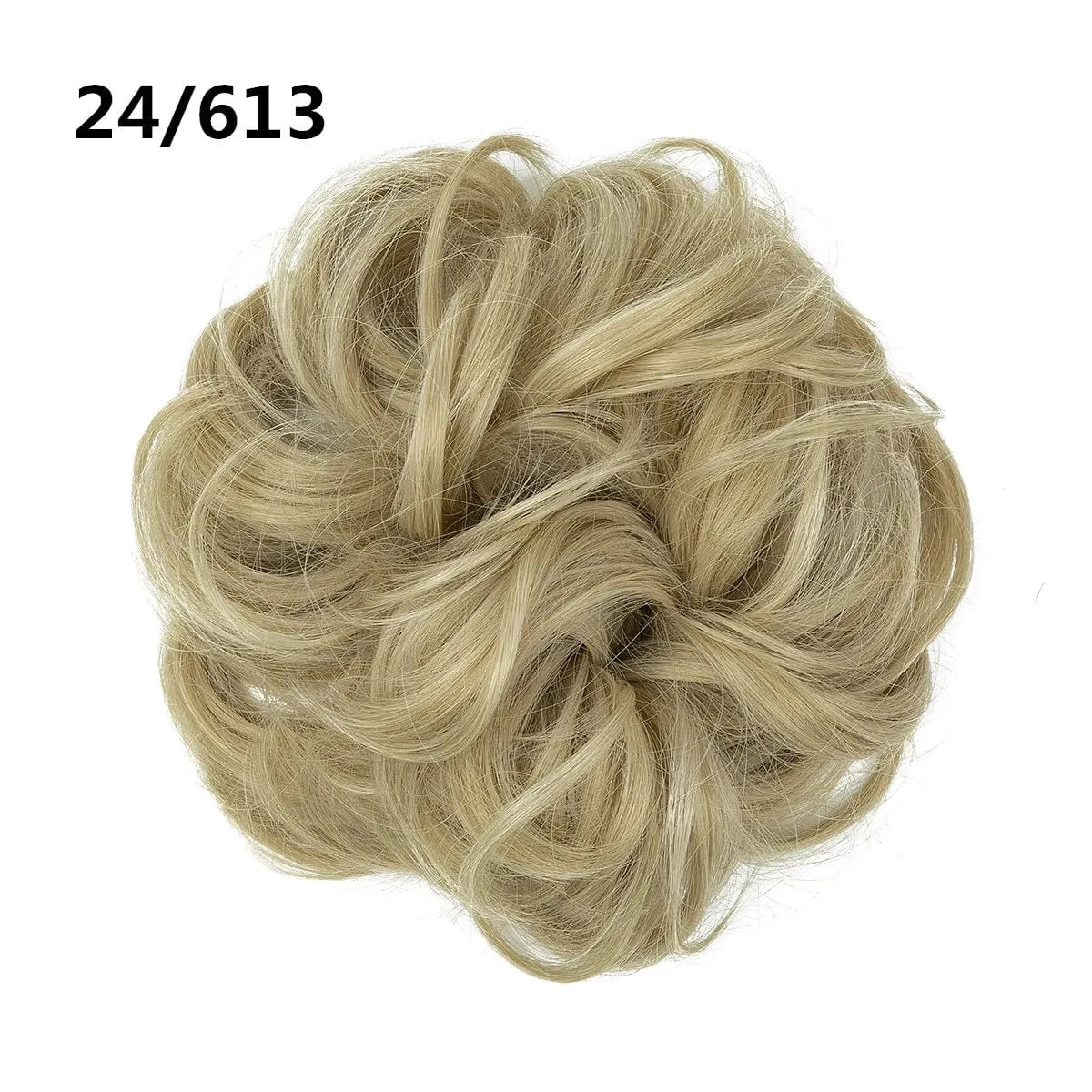 24/613 SARLA Wholesale Fabric Wrap Curly Wigs Scrunchie Elastic Rubber Band SyntheticEasy Messy Hair Bun Extensions chignon Hair Women