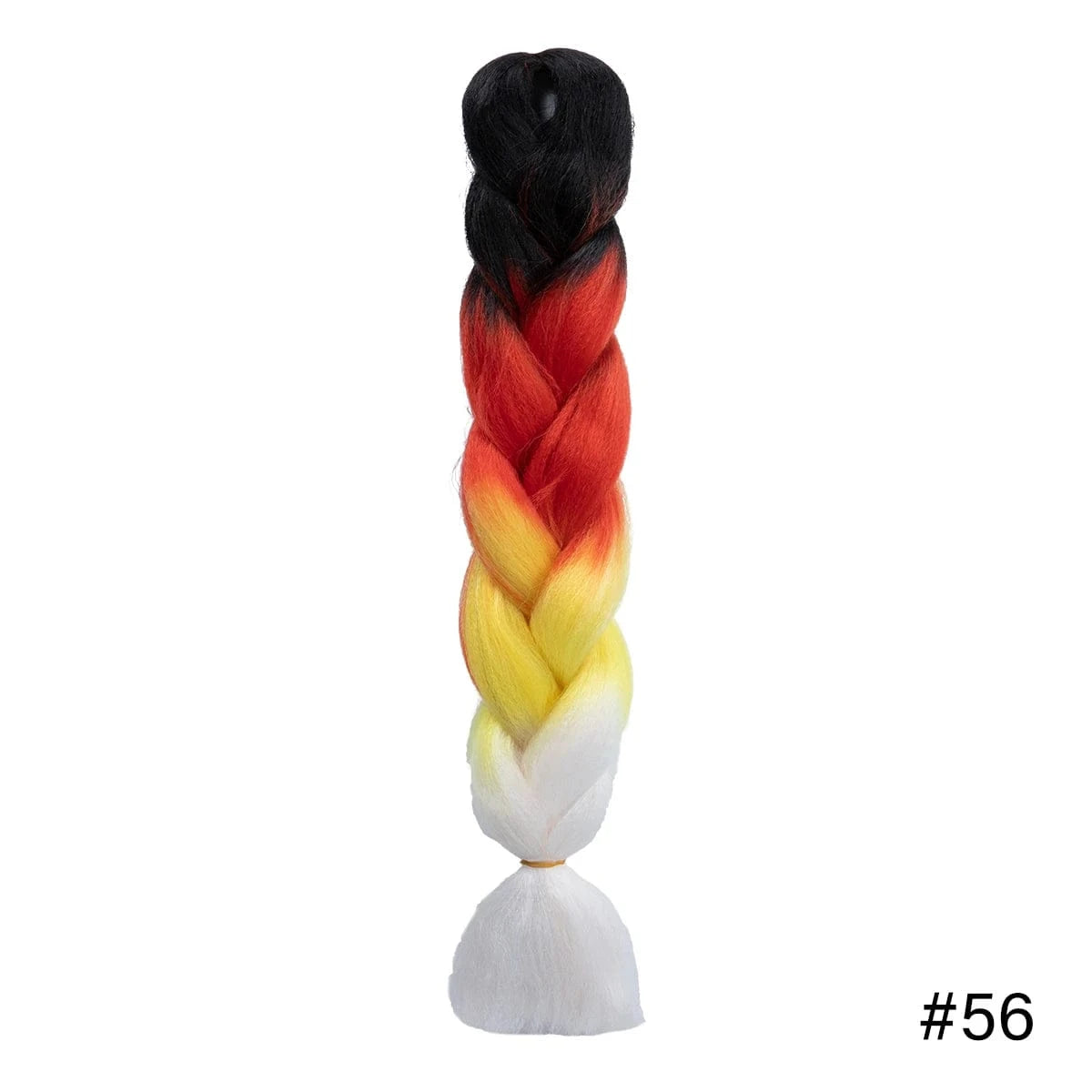 24 Inches / 56 Wholesale 24" 100G Pre Stretched Yaki Easy Synthetic Soft Jumbo Ghana Ultra Braids Crotchet 3 Tone Ombre Rainbow Braiding Hair