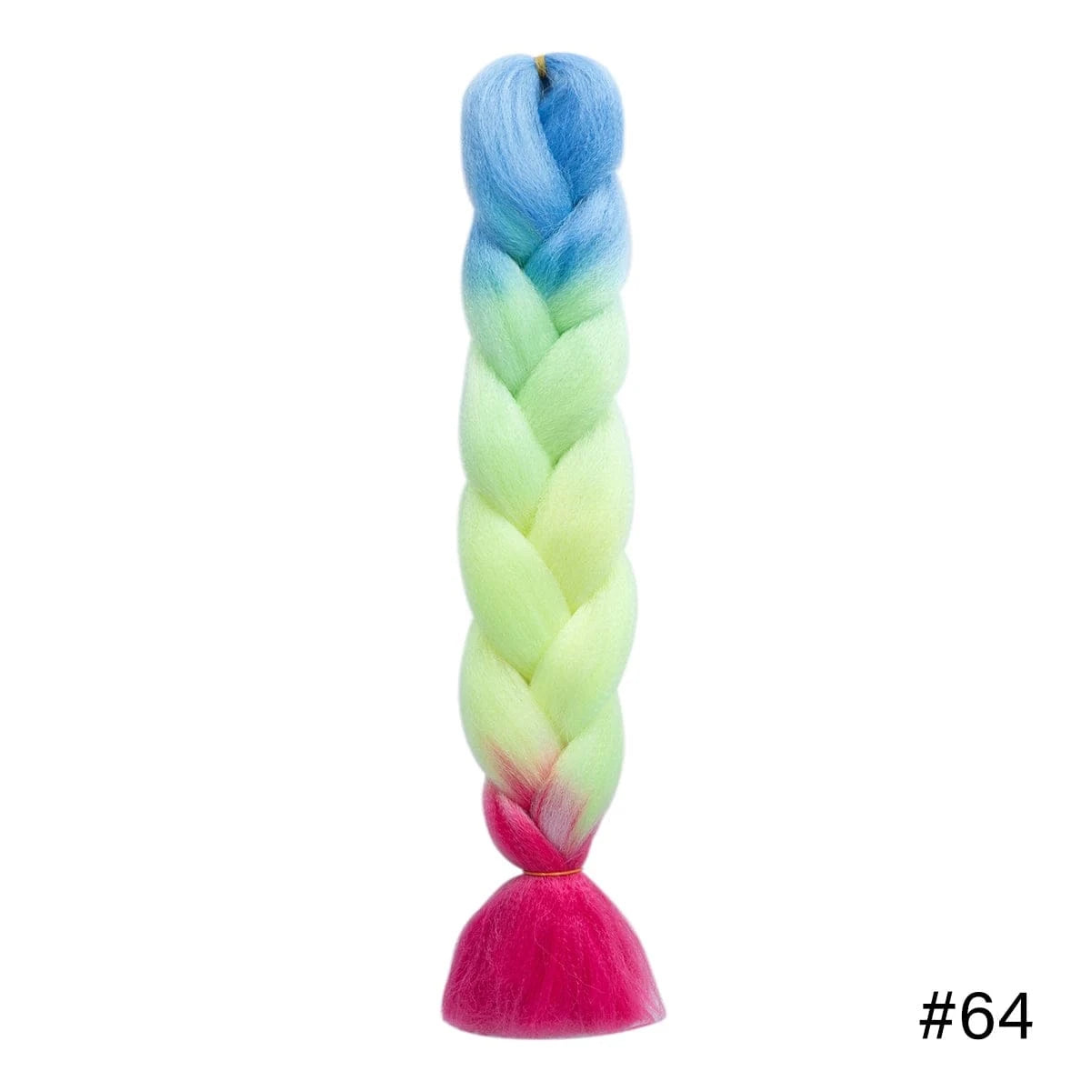 24 Inches / 64 Wholesale 24" 100G Pre Stretched Yaki Easy Synthetic Soft Jumbo Ghana Ultra Braids Crotchet 3 Tone Ombre Rainbow Braiding Hair