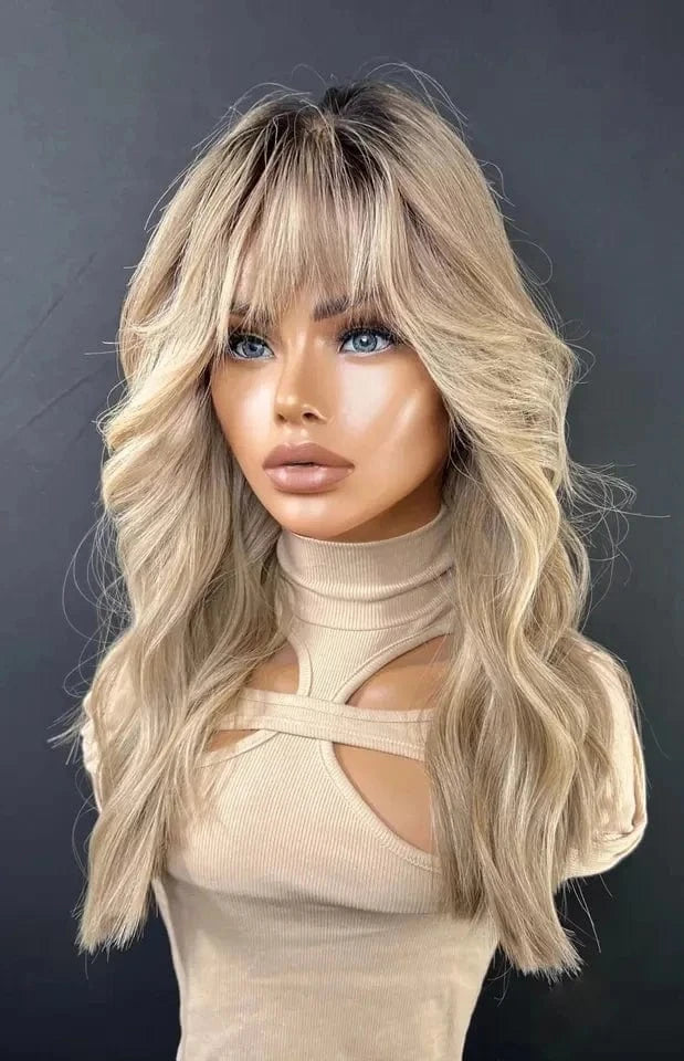24 Inches / As pic Unprocessed Light Blonde Lace Wigs Human Hair Natural Hairline Raw Virgin Indian Hair Loose Wave 13x4 Lace Front Human Hair Wigs