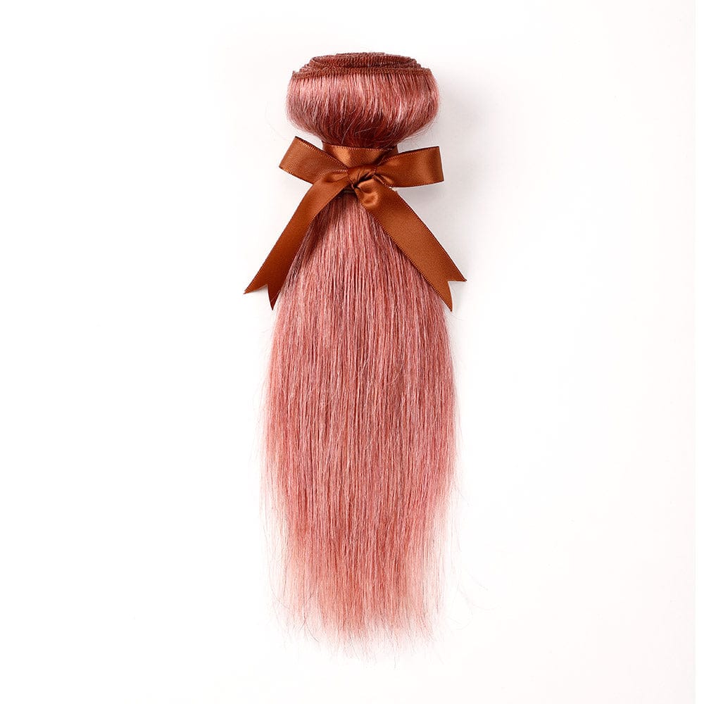 24 Inches / PINK 2 Wholesale 8inches to 28inches Human Mink Brazilian Hair bundles Straight Hair Cuticle Aligned machine double weft hair extension
