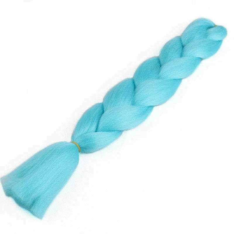 24 Inches / YA32 24inch solid color 100grams synthetic hair jumbo braiding hair different colors in stock