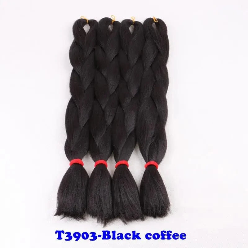 24INCH FOLDED / T3903 24" 60cm Folded 80grams  Rainbow color(1001-T2356) Bubblegum Pink Blue jumbo braid 100 synthetic braiding hair