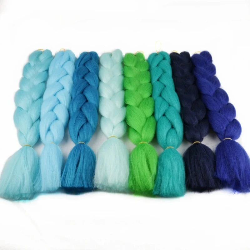 24inch solid color 100grams synthetic hair jumbo braiding hair different colors in stock