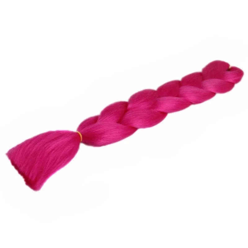 24inch solid color 100grams synthetic hair jumbo braiding hair different colors in stock