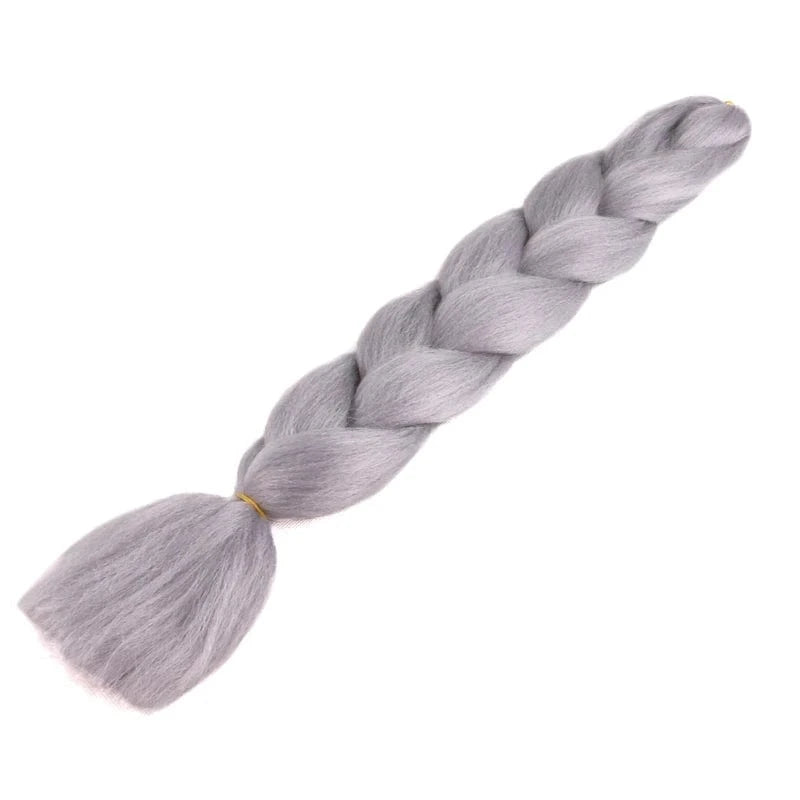 24inch solid color 100grams synthetic hair jumbo braiding hair different colors in stock