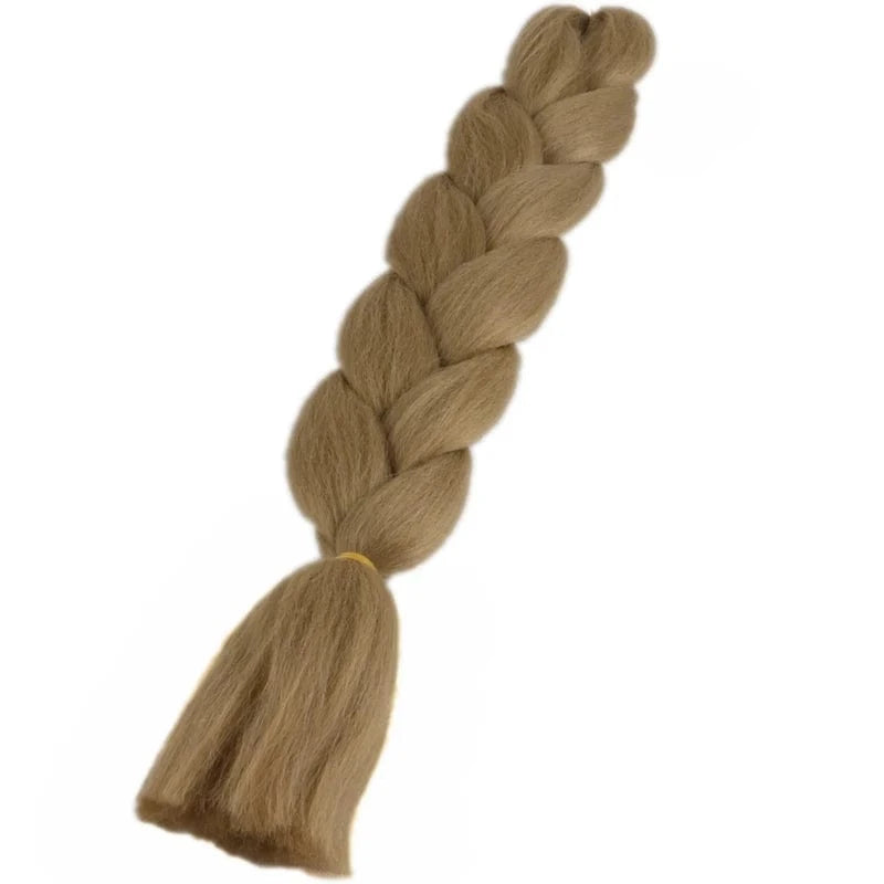 24inch solid color 100grams synthetic hair jumbo braiding hair different colors in stock