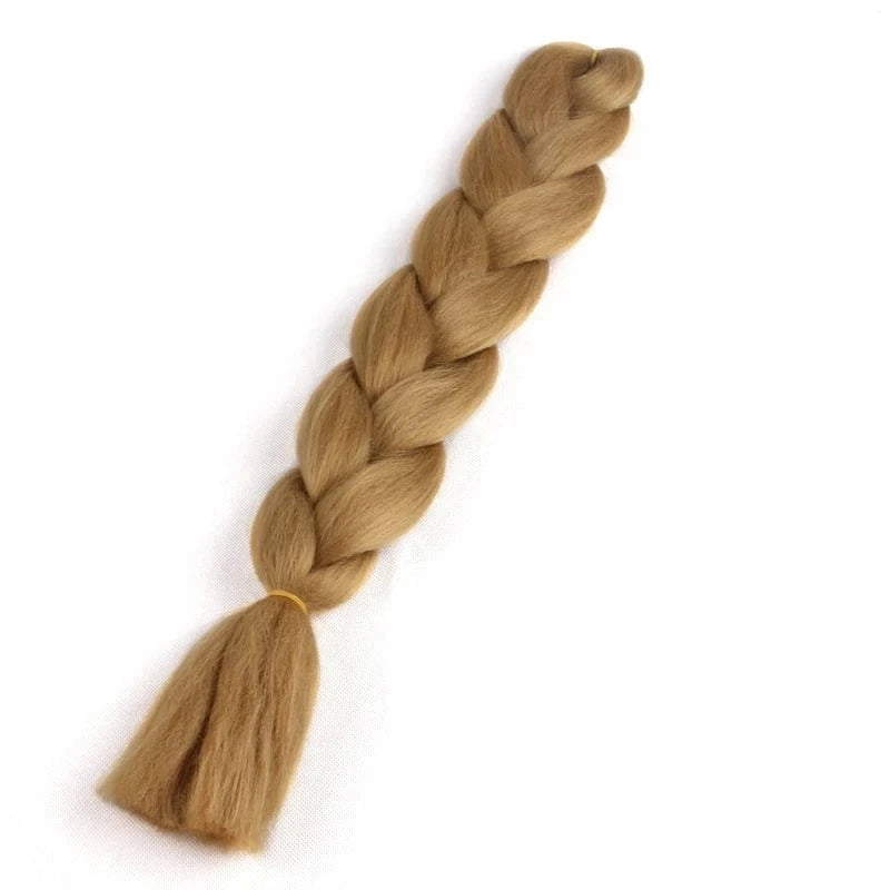 24inch solid color 100grams synthetic hair jumbo braiding hair different colors in stock