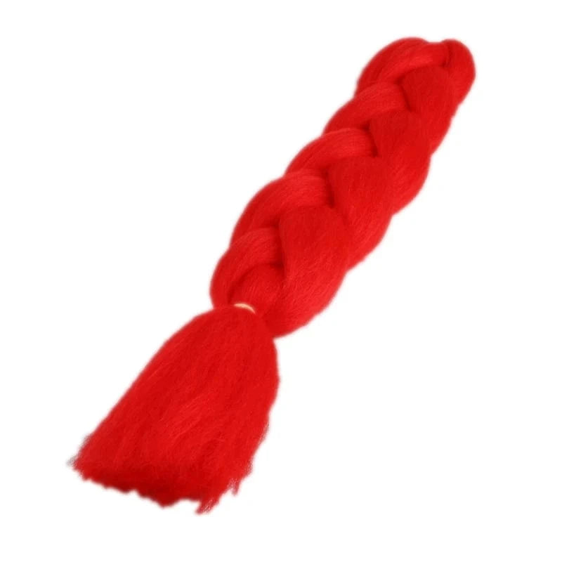 24inch solid color 100grams synthetic hair jumbo braiding hair different colors in stock