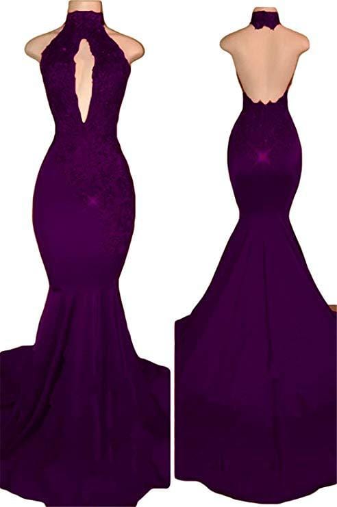 24W / 8 / Floor Length Sexy backless mertail banquet evening dress  company annual party long lace applique winter wedding gown drop shipping fulfill