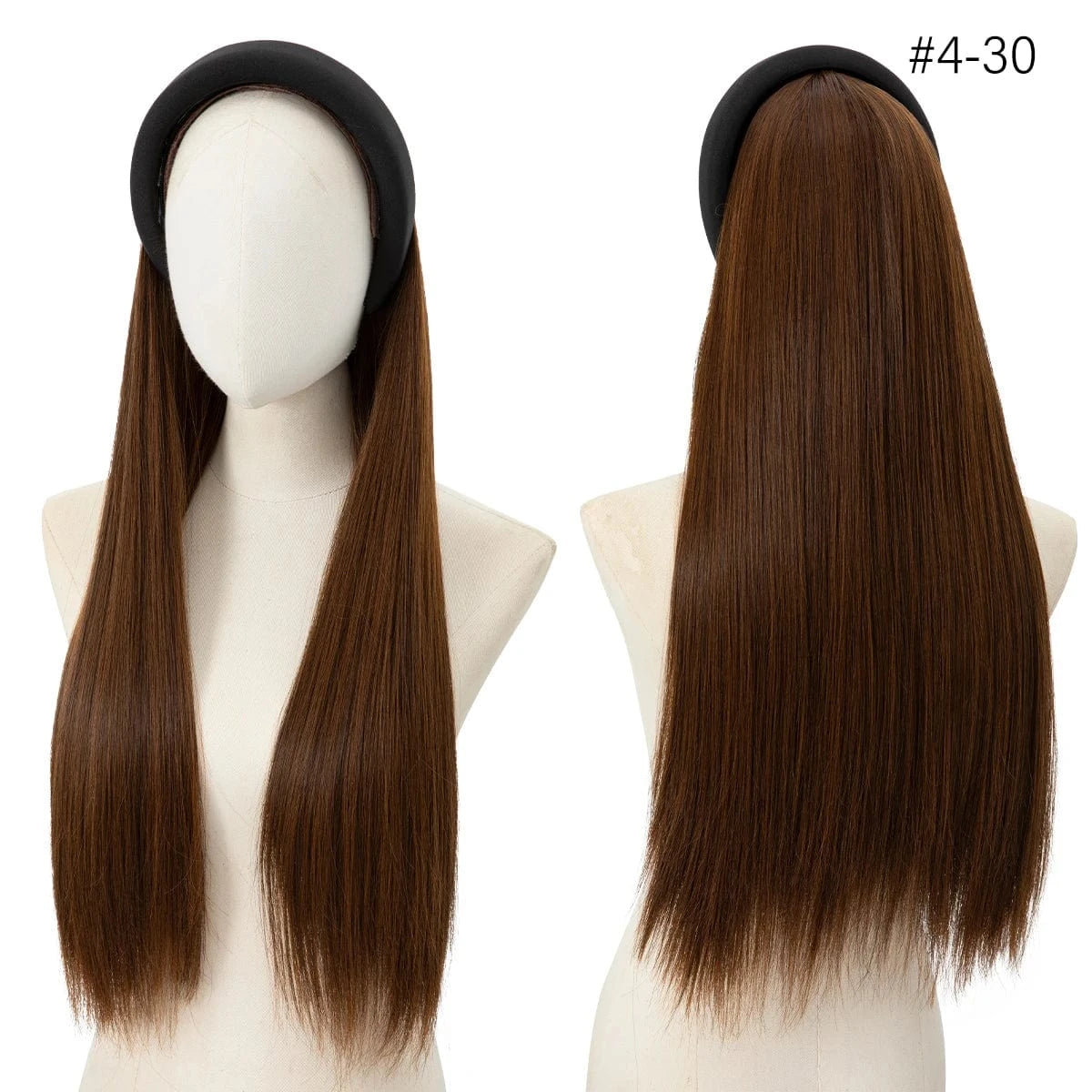 26 Inches / 4/30 Wholesale 26"  Natural Headbands Wig Headband Hair Extension Wigs Long Ombre Kinky Straight Wig Synthetic For White Women