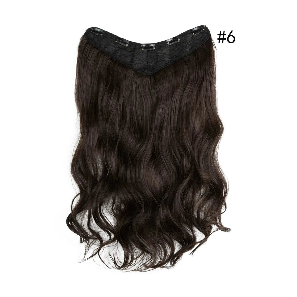 26 Inches / 6# Wholesale 26" One Piece Synthetic Curly Seamless Natural Blonde 5 Clips In Synthetic Hair Extensions Wigs For White Women