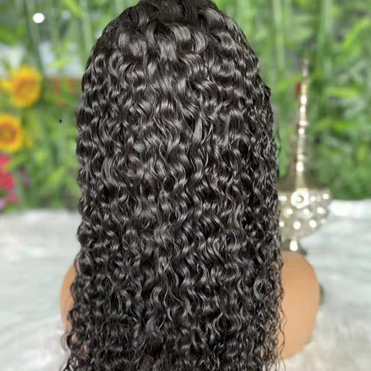 26 Inches / black Sunnymay 2023 In-stock promotion sale same-day delivery 4"x4" lace wig 26inch $142 natural color water wavy curly human hair wig