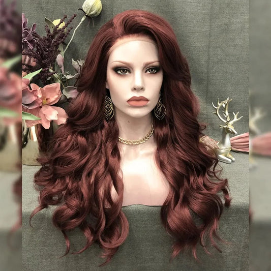 26 Inches / N15-350-GL Celebrity 26inch long style #350 color synthetic hair wigs Matte Heat Resistant Fiber Same Human Hair Lace Front Wig
