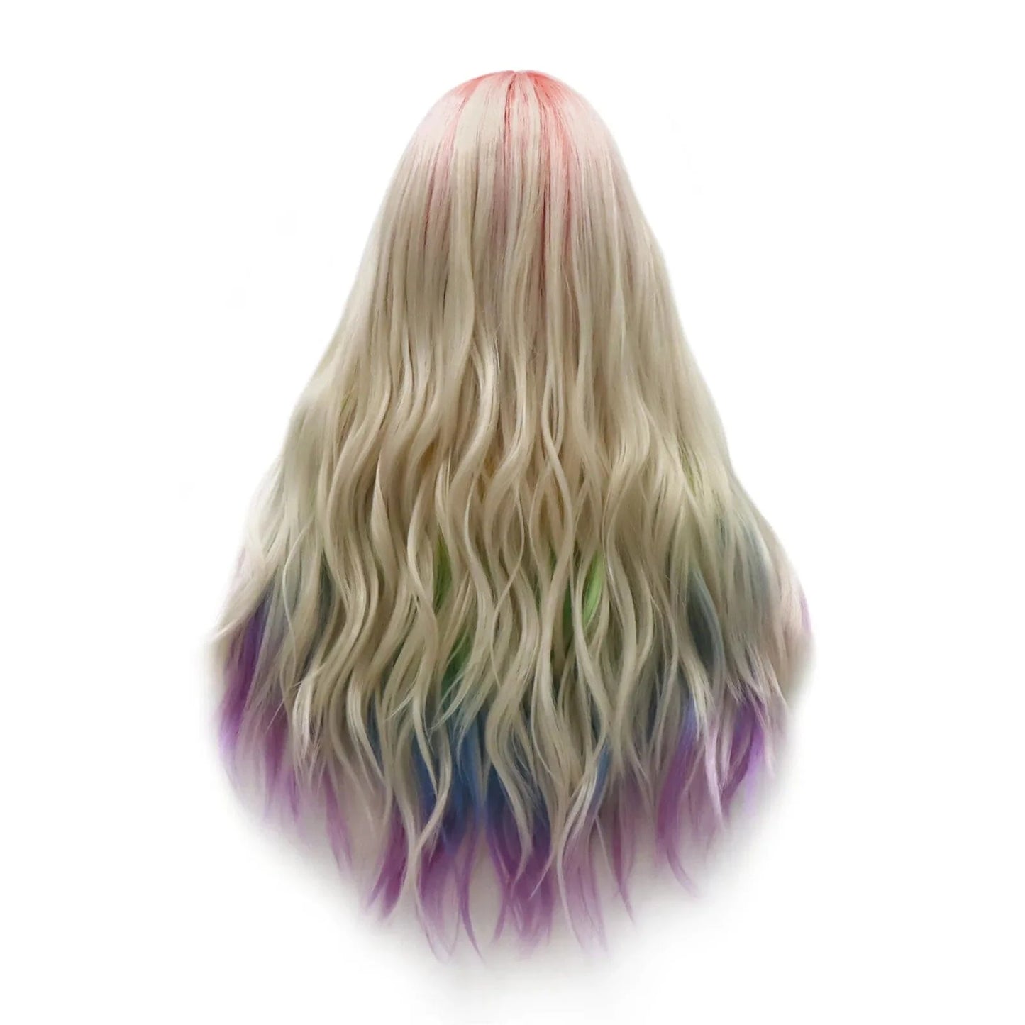 26 Inches / N31-sunrise-GL Celebrity Wig  ombre rainbow  curly Daily life Wearing futura Henlon fiberLace front cheap synthetic Wigs