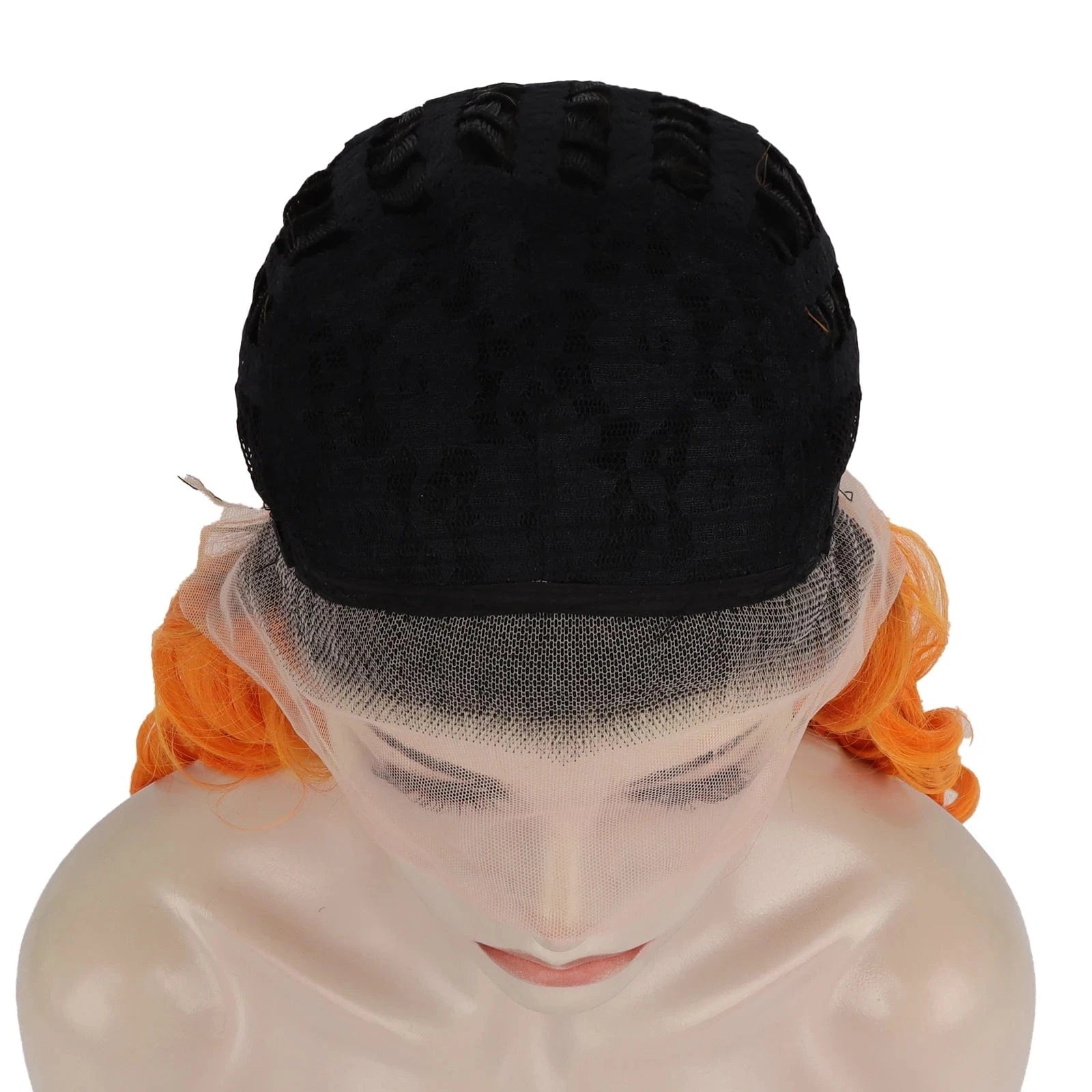 26 Inches / N31-T1/3200/2316-GL Celebrity Wig ombre  orange Curly Daily life Wearing futura Henlon fiber  Lace front cheap synthetic Wigs